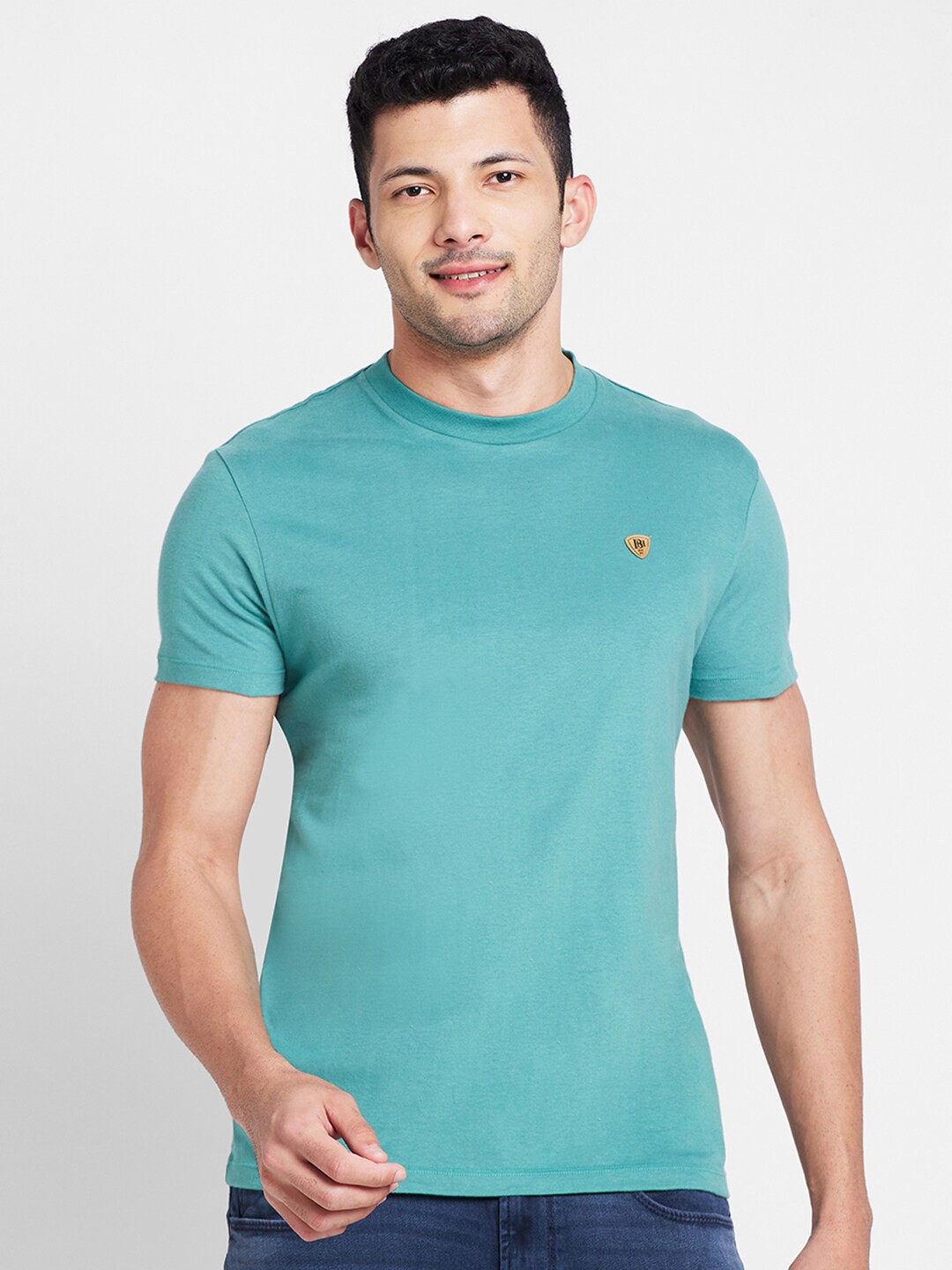 

Being Human Round Neck Casual T-shirt, Green
