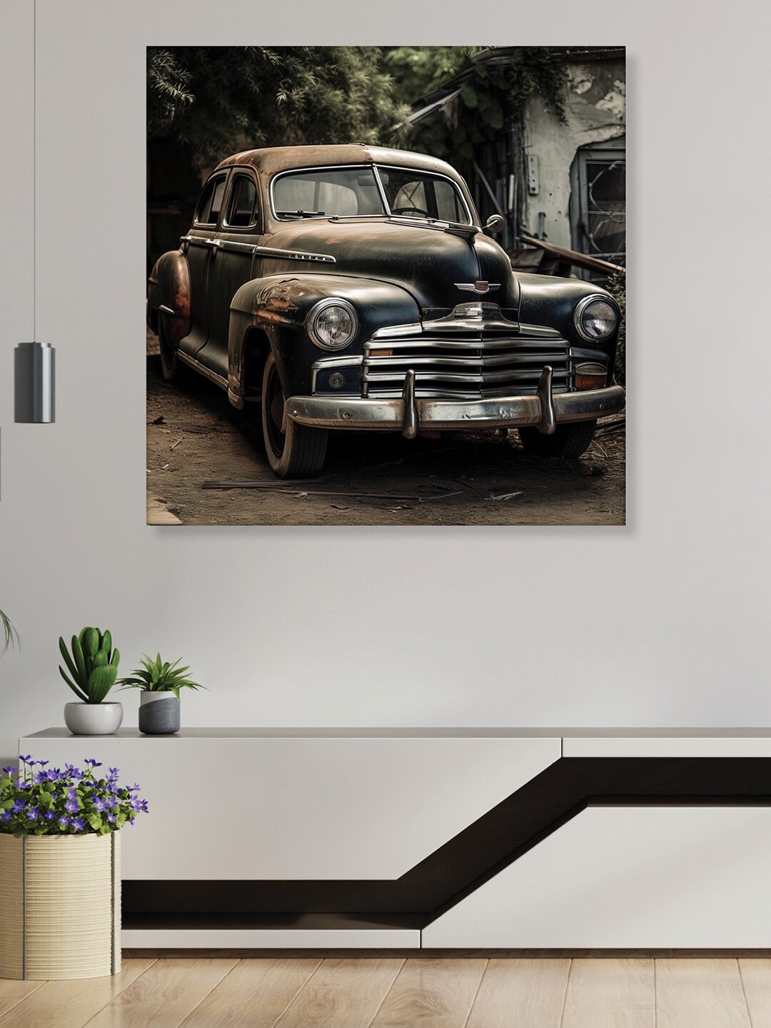 

RANDOM Black & Grey Abstract Canvas Painting Wall Art