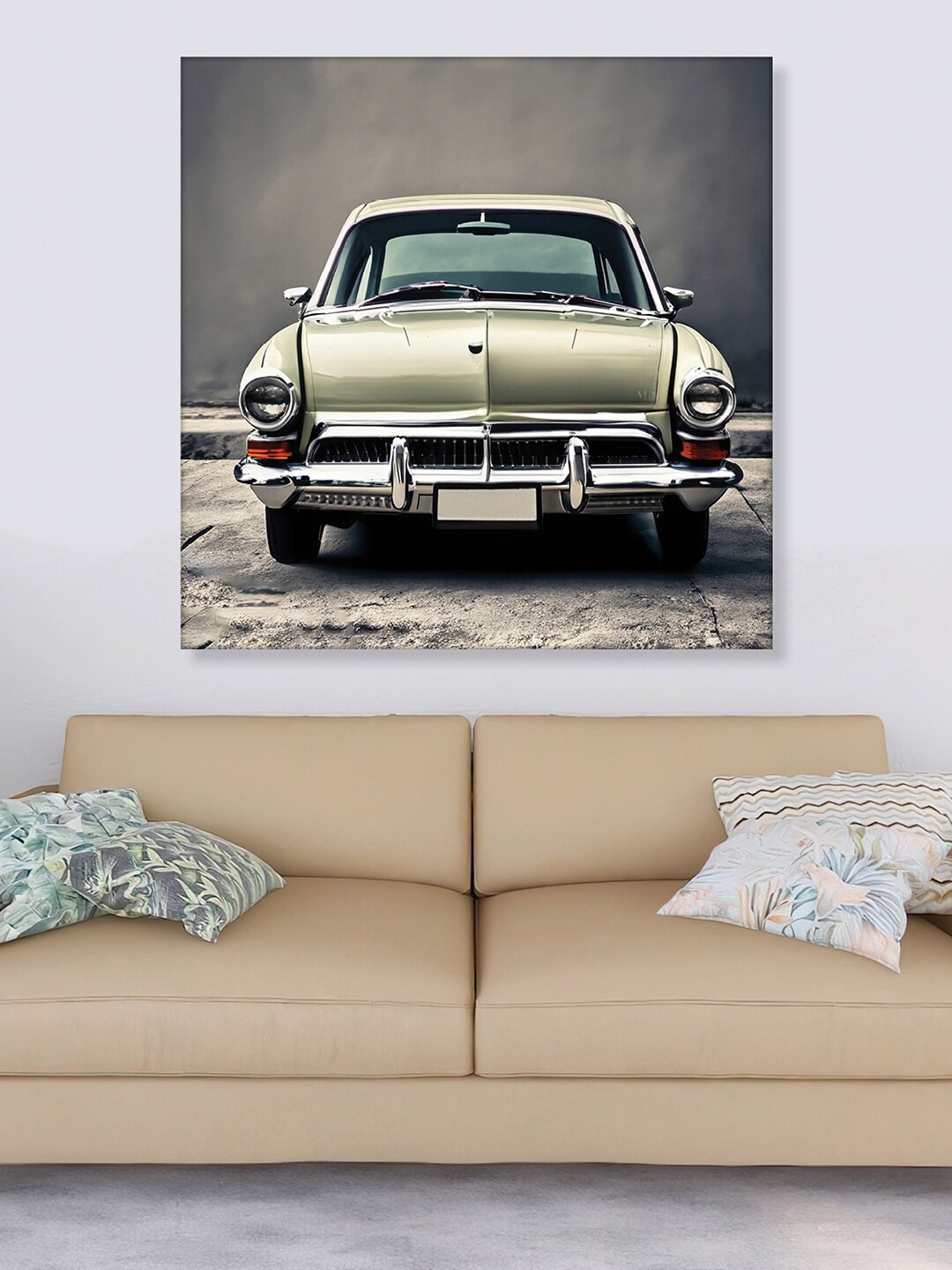 

RANDOM Grey & Green Wooden Painting Wall Art