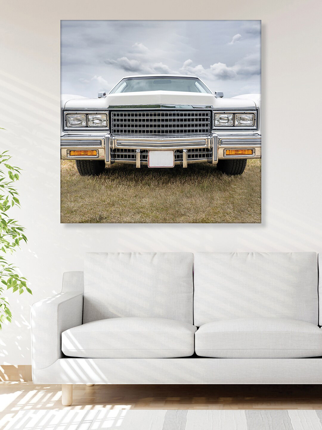 

RANDOM White & Beige Wooden Painting Wall Art