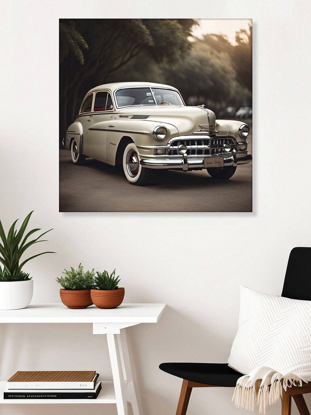 

RANDOM Green & Beige Wooden Painting Wall Art