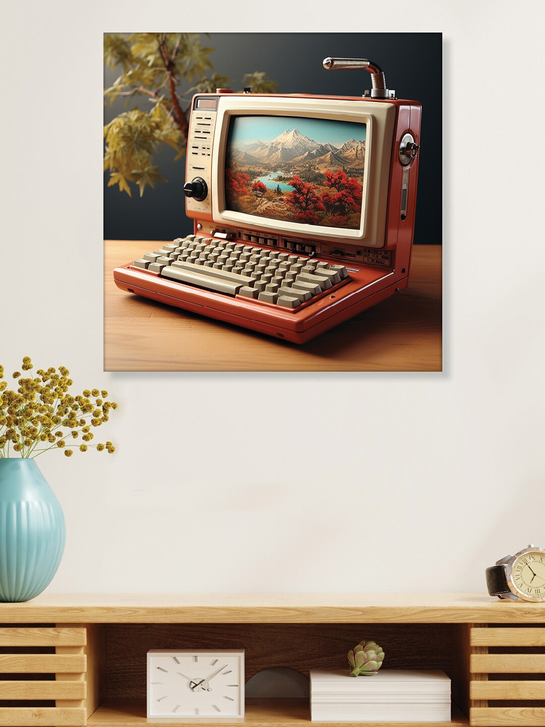 

RANDOM Brown & Green Framed Painting Wall Art
