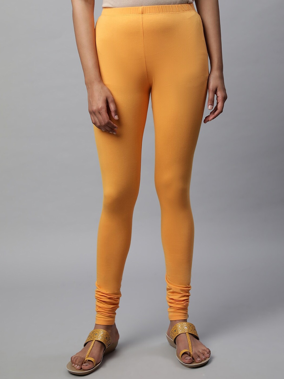 

AURELIA Churidar-Length Leggings, Orange