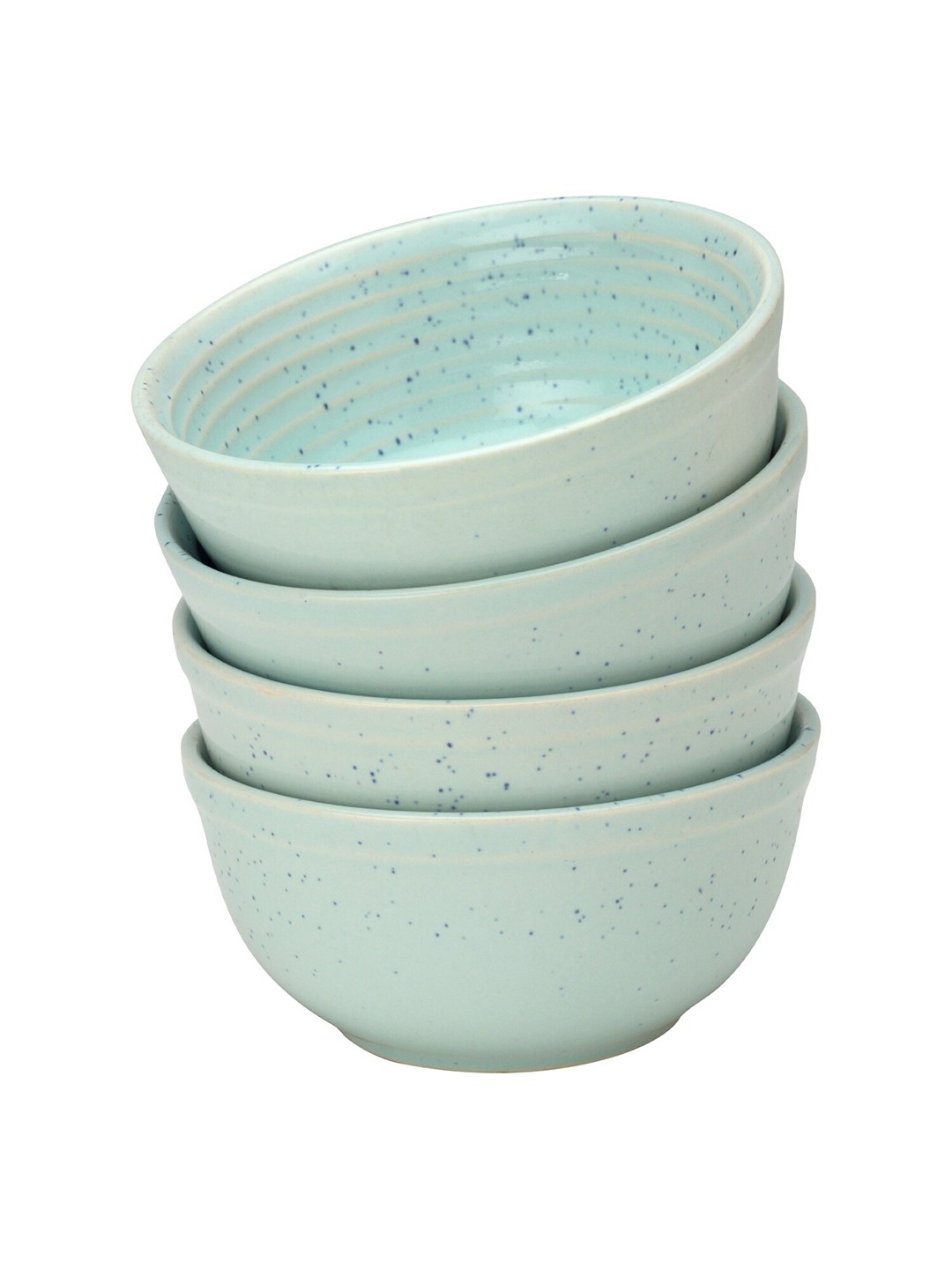 

BODHI HOUSE Green 4 Pieces Textured Ceramic Glossy Bowls