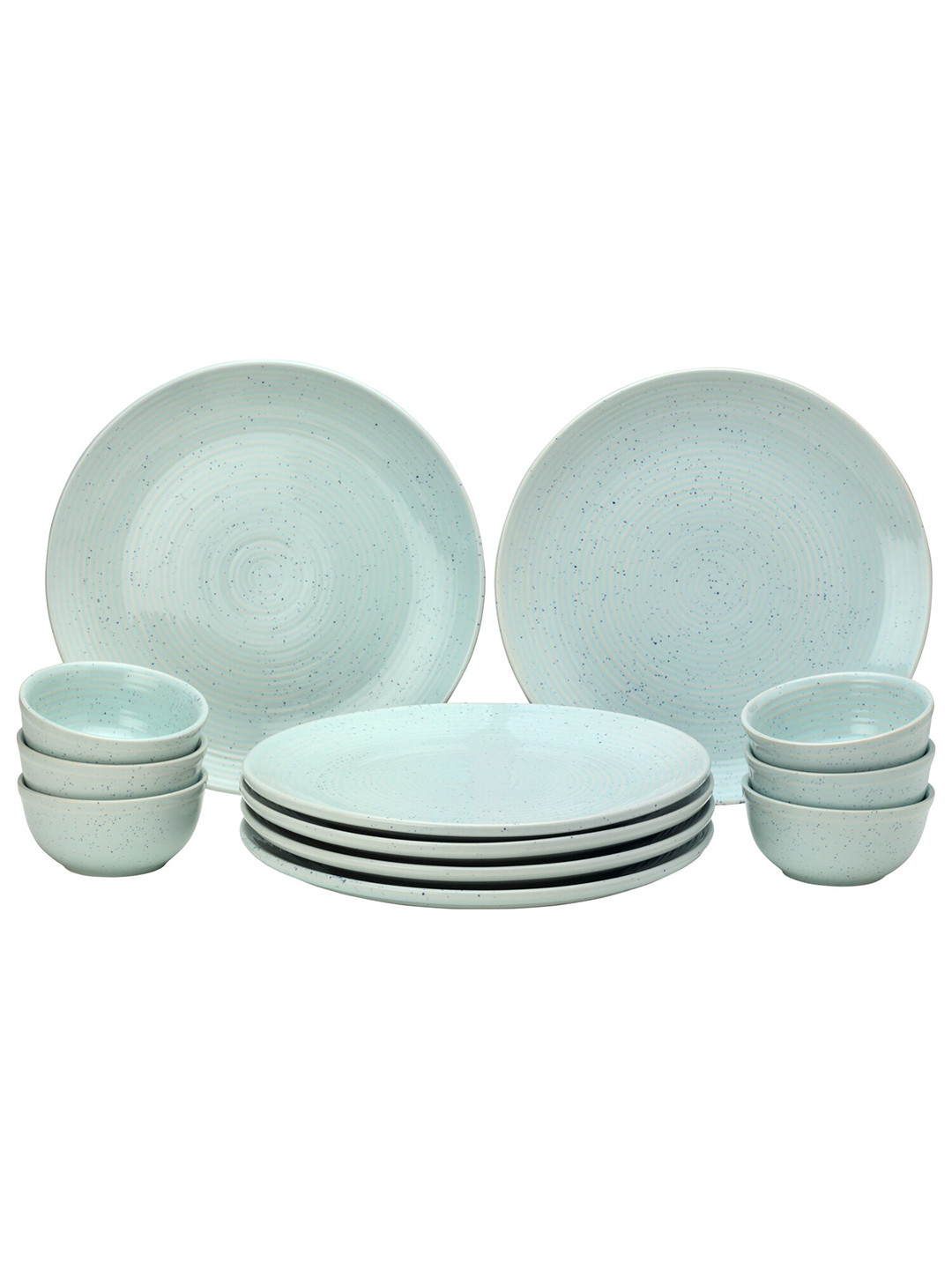 

BODHI HOUSE Green 12 Pieces Handcrafted Ceramic Glossy Dinner Set