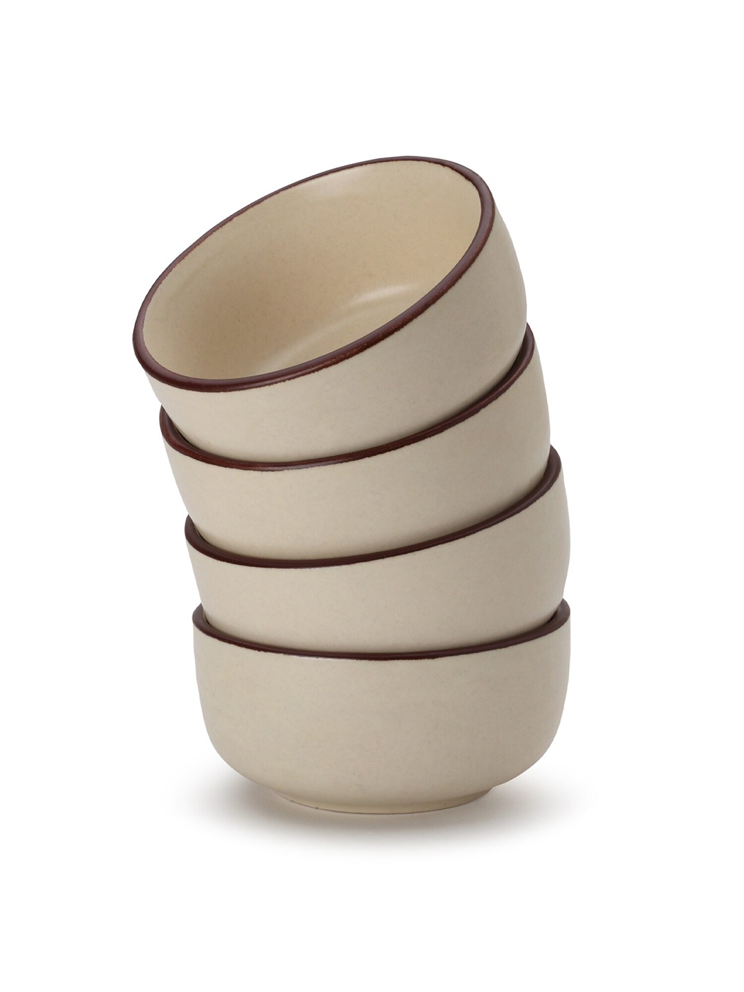 

BODHI HOUSE 4 Pieces White Ceramic Glossy Bowls