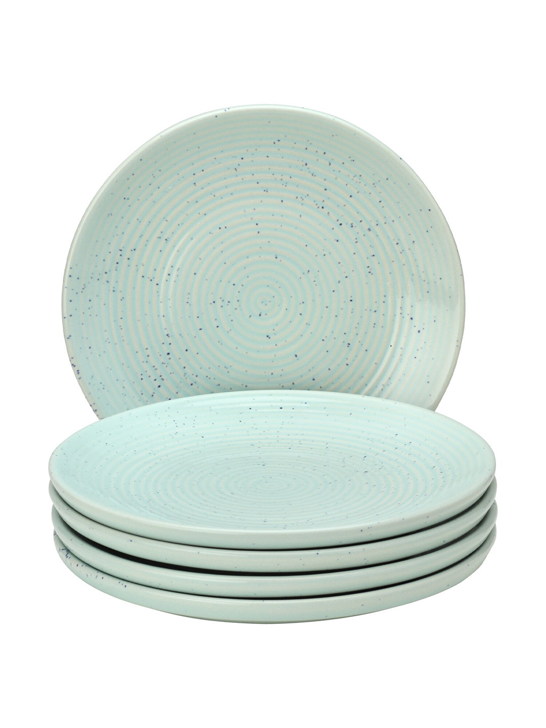 

BODHI HOUSE Green 4 Pieces Textured Ceramic Glossy Plates
