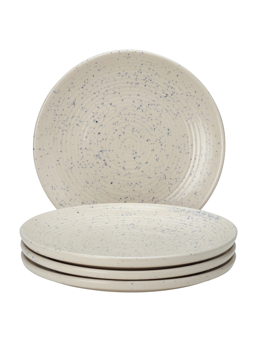 

BODHI HOUSE White 4 Pieces Textured Ceramic Glossy Plates