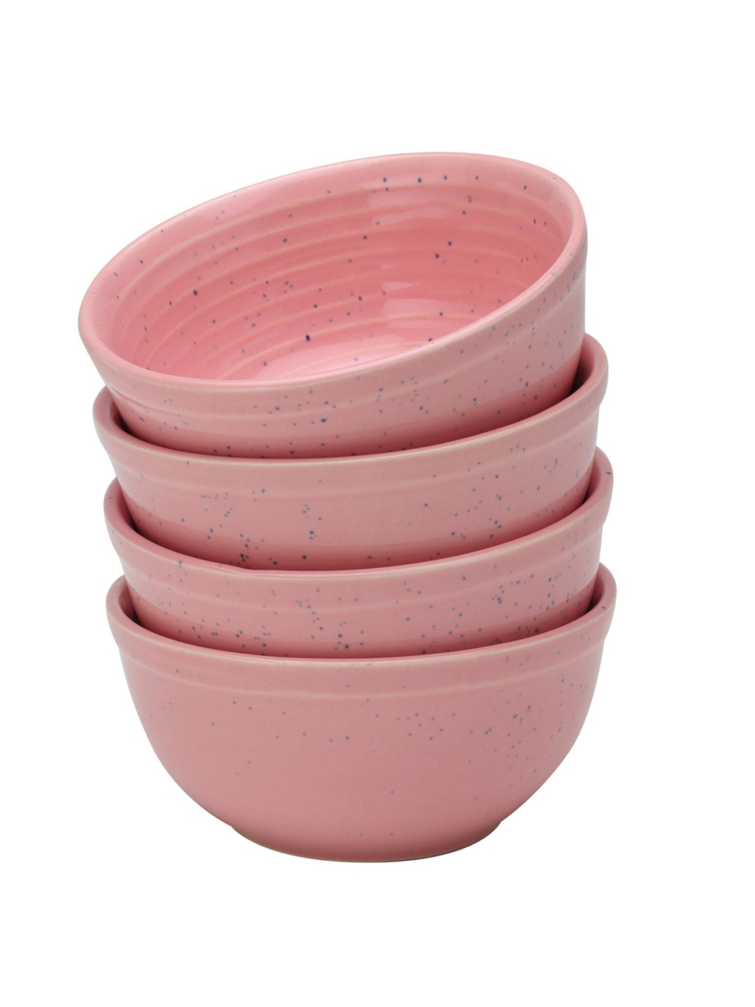 

BODHI HOUSE Pink 4 Pieces Textured Ceramic Glossy Bowls