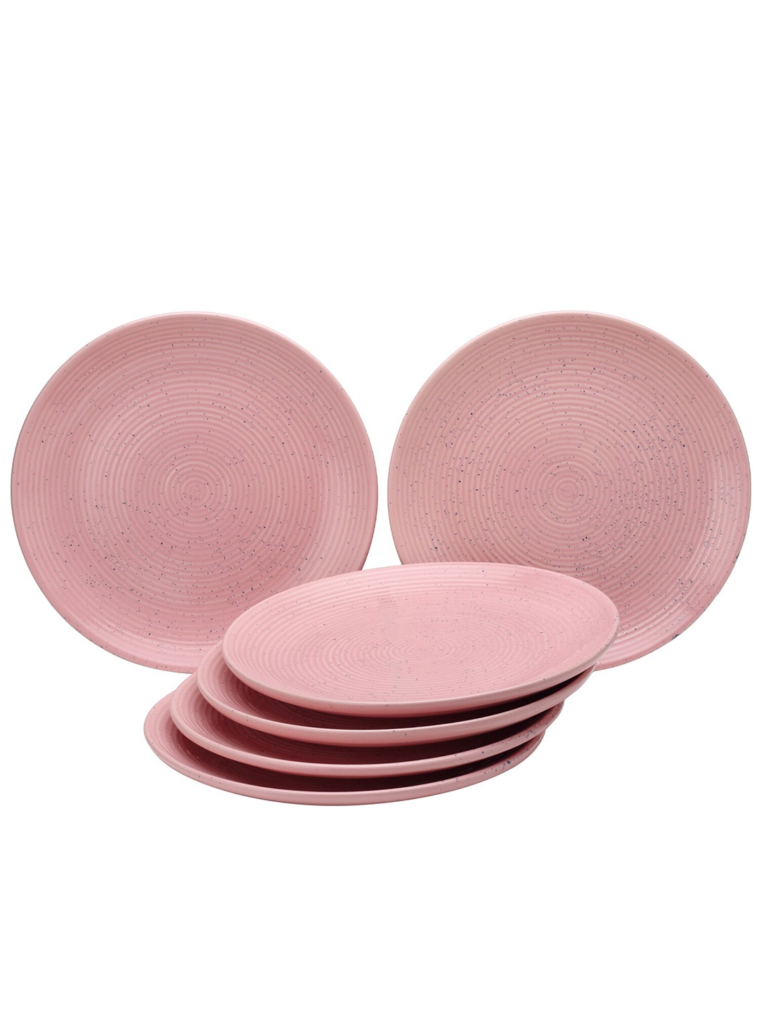 

BODHI HOUSE Pink 6 Pieces Printed Ceramic Glossy Plates