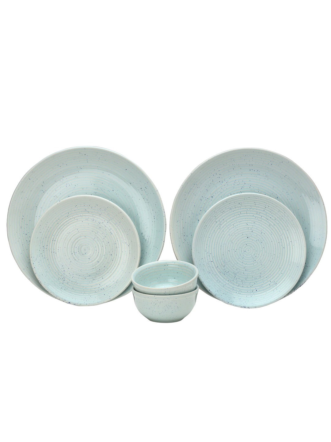 

BODHI HOUSE Green 6 Pieces Ceramic Glossy Dinner Set