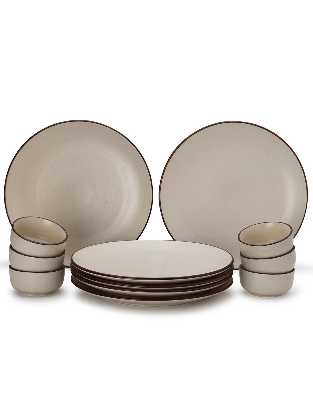 

BODHI HOUSE White 12 Pieces Ceramic Glossy Dinner Set