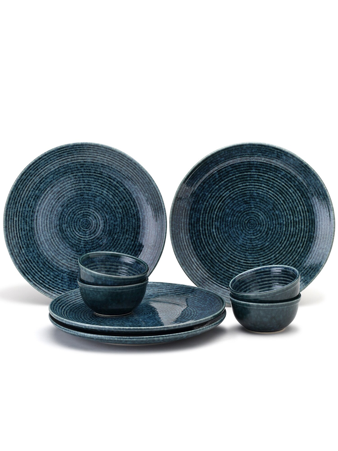 

BODHI HOUSE Green 8 Pieces Handcrafted Ceramic Glossy Dinner Set