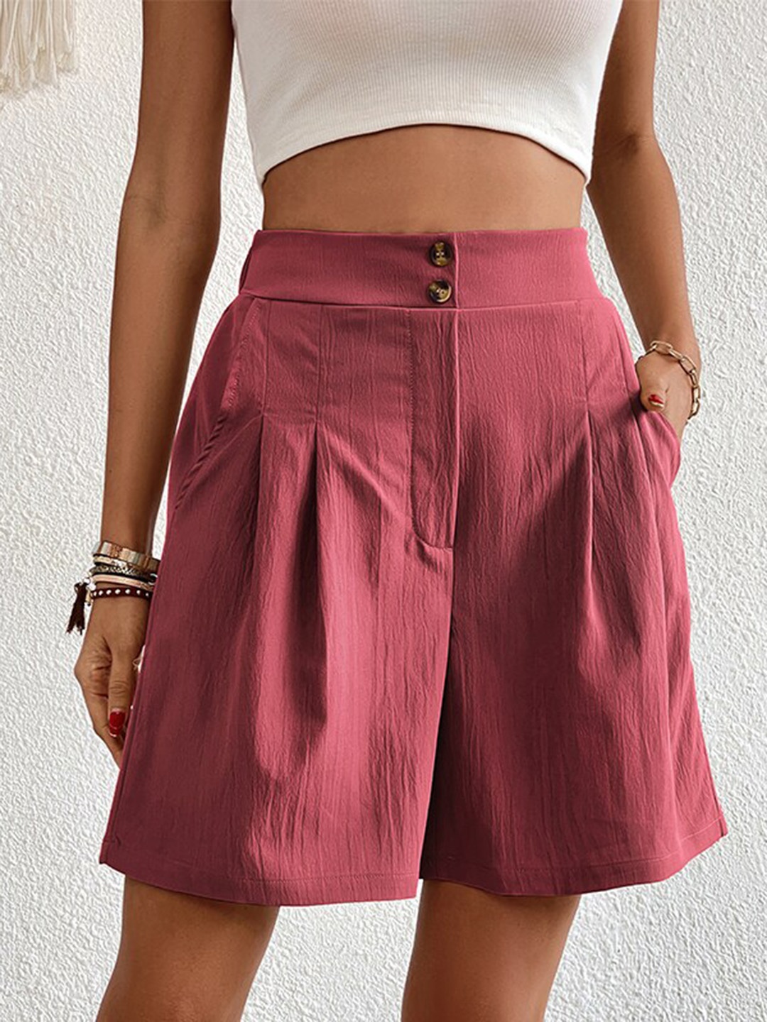 

StyleCast Women Rose High-Rise Regular Shorts