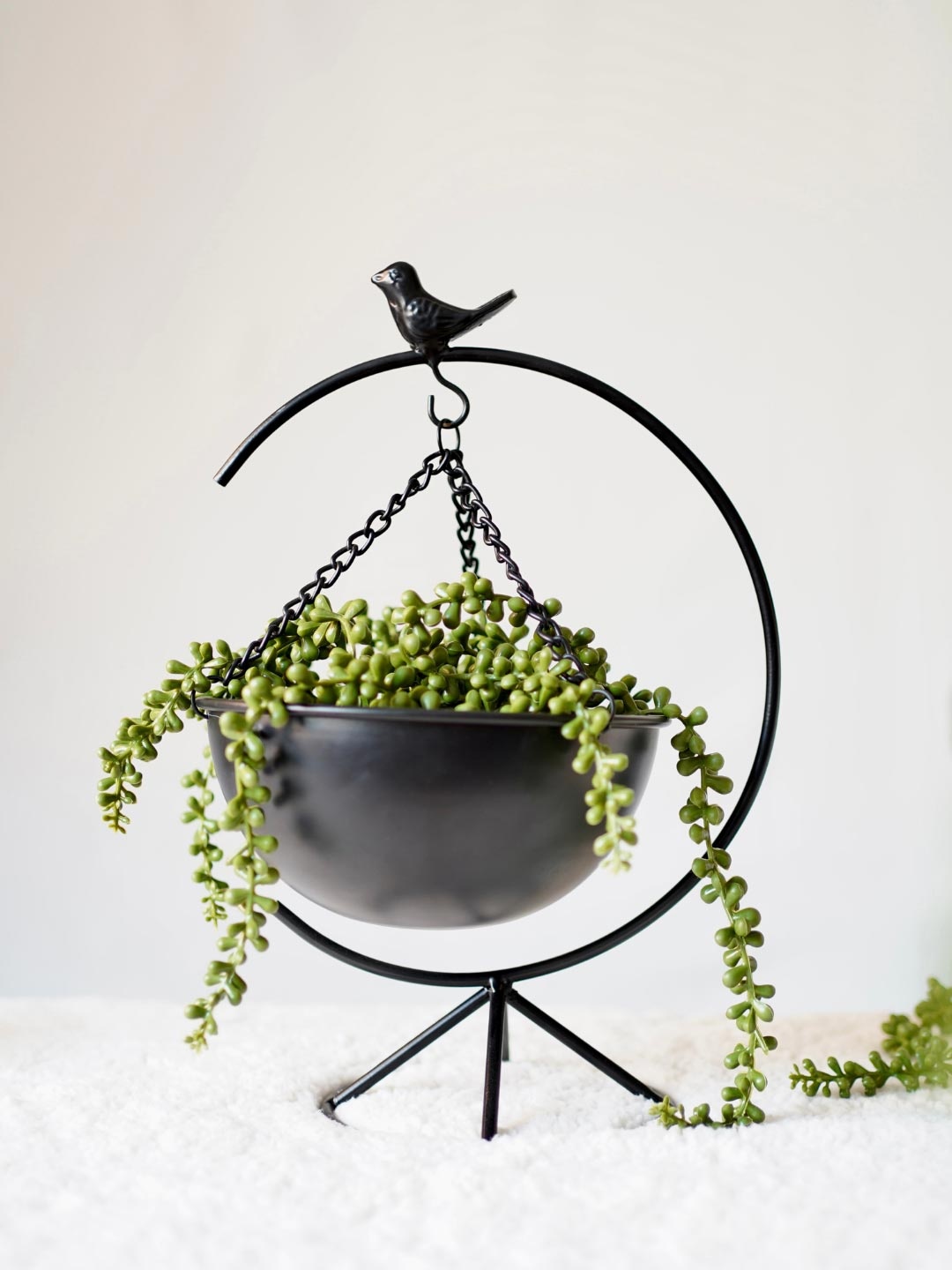 

BEHOMA Black Bird Metal Planter & Stand Without Plant