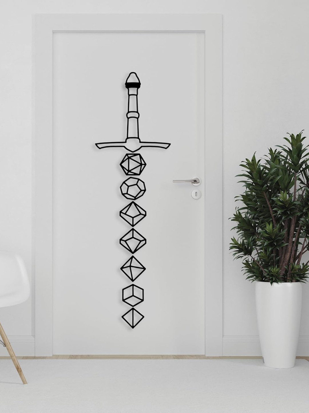 

7 Decore Black D&D Sword Wooden Wall Decor