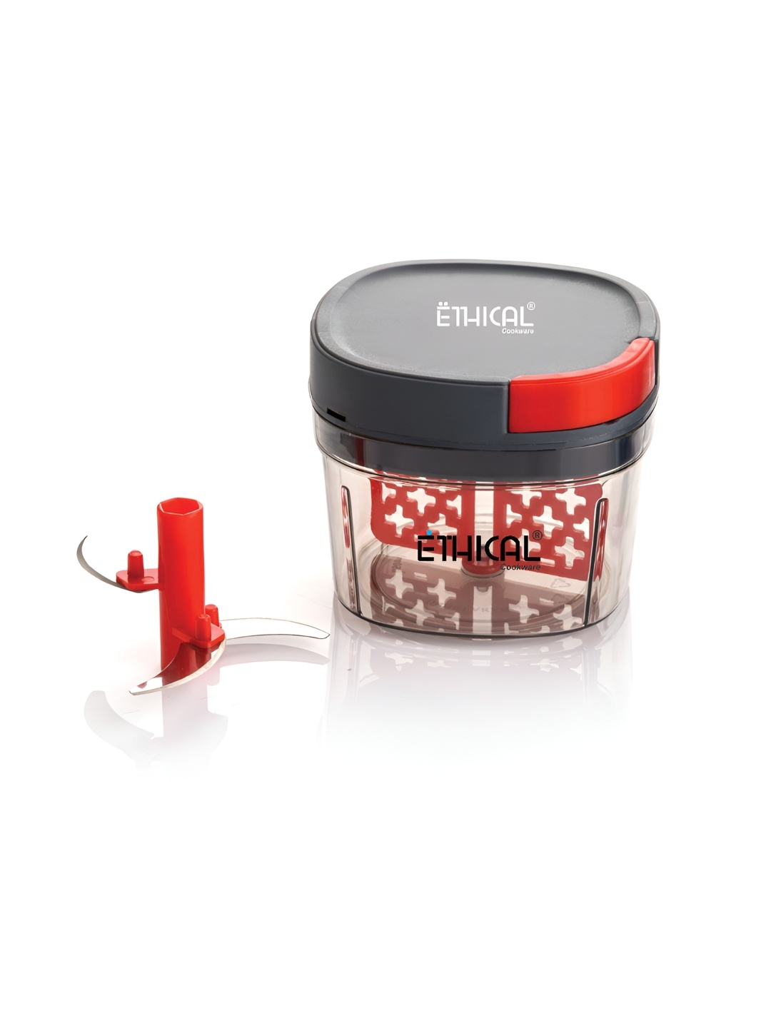 

Ethical Grey & Red Melamine Chopper Kitchen Tools
