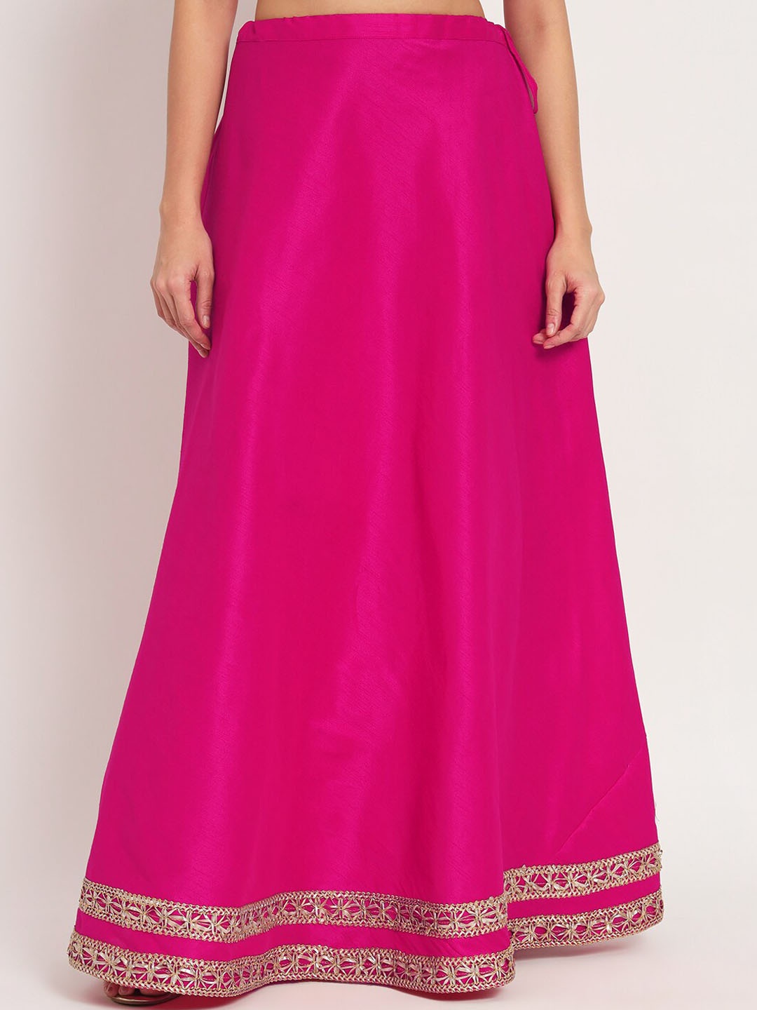 

studio rasa Embellished Detailed Flared Maxi Ethnic Skirt, Pink