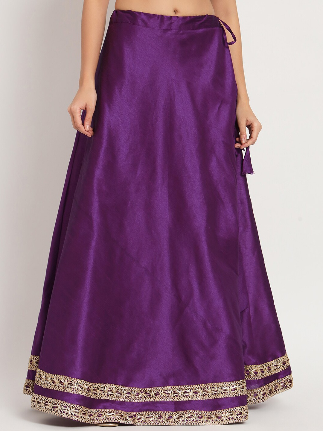 

studio rasa Embellished Detailed Flared Maxi Ethnic Skirt, Purple