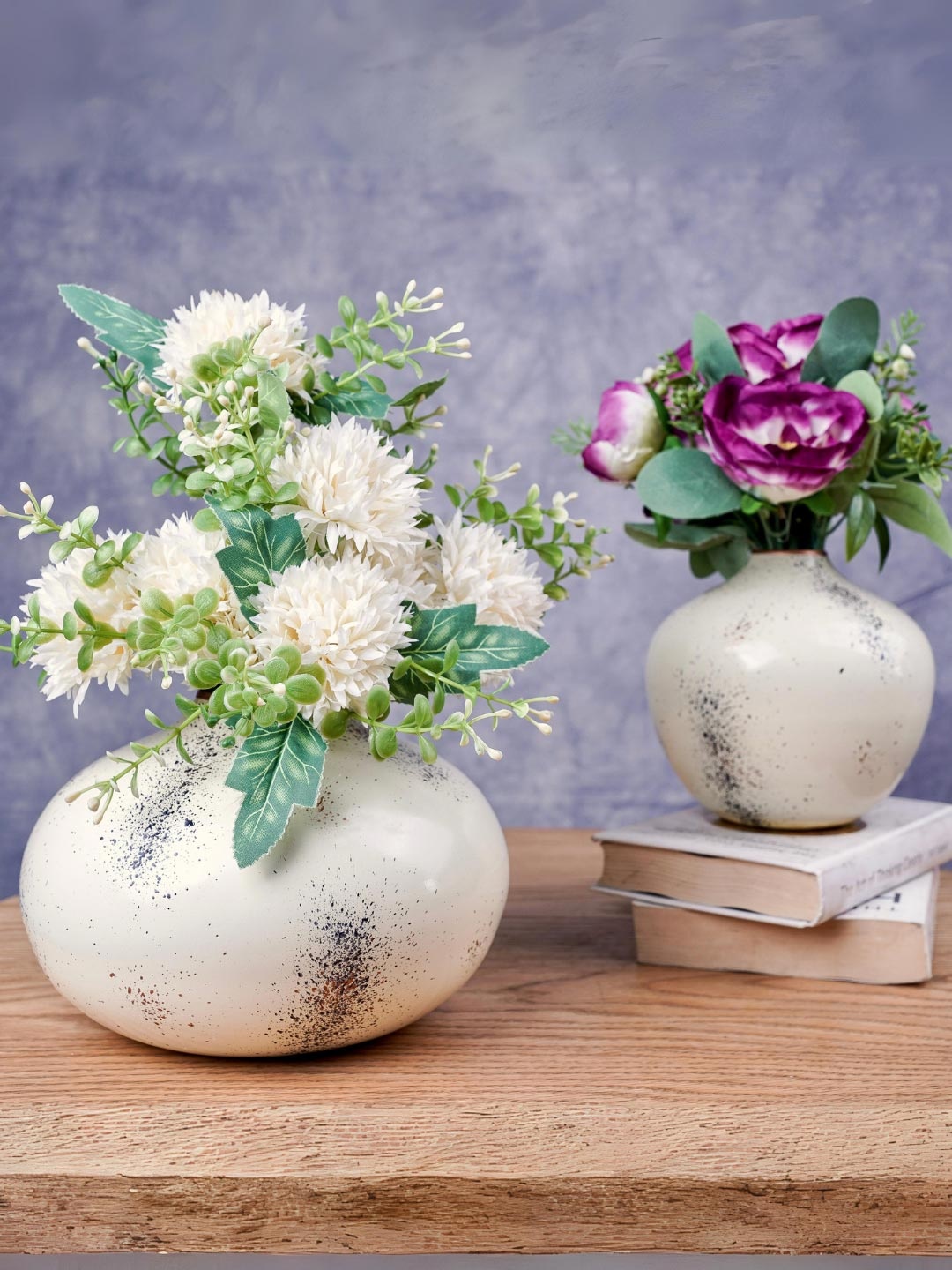 

BEHOMA Off White 2 Pieces Bud Flower Vase
