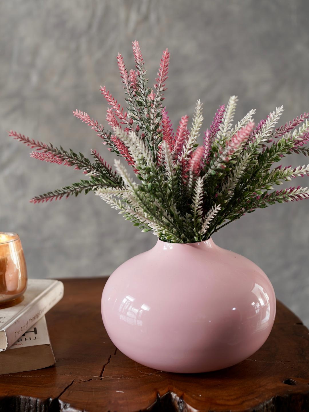 

BEHOMA Pink Ball Shape Metal Flower Vase