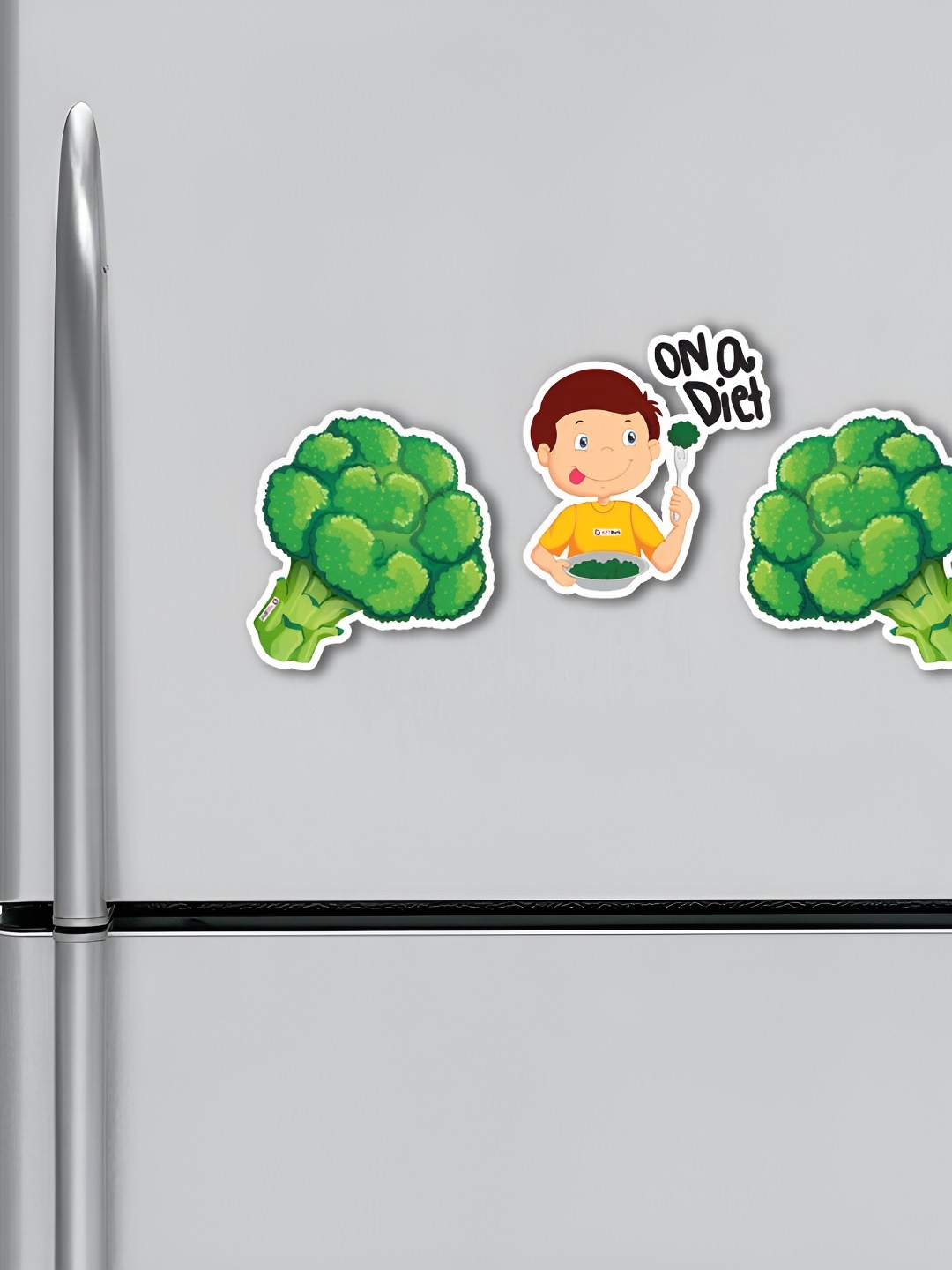 

ARTBUG Green & Beige 3 Pieces Printed Decorative Magnets