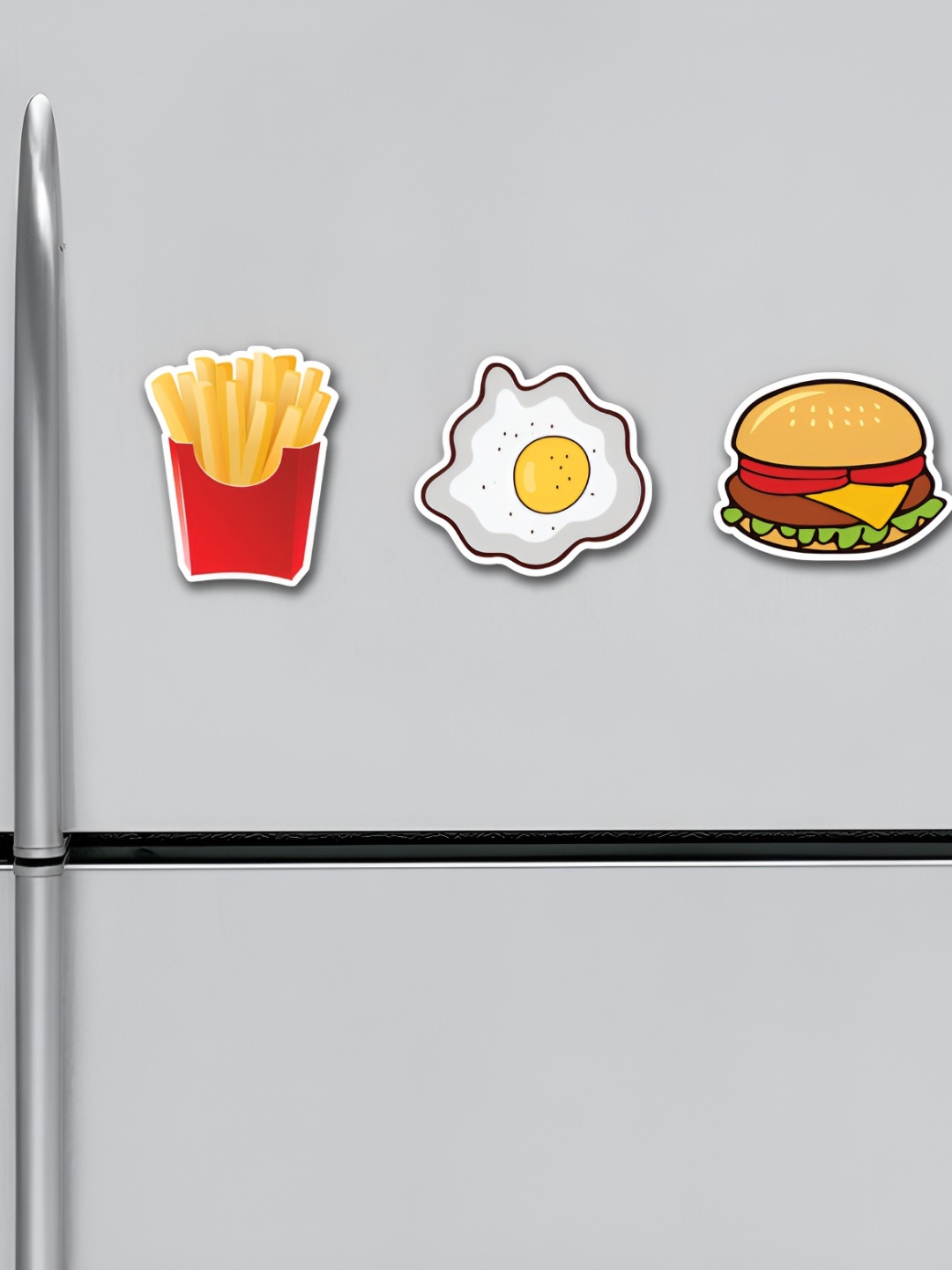 

ARTBUG 3 Pcs Red & Yellow Printed Decorative Magnets