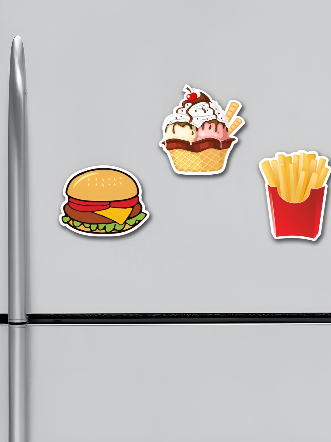 

ARTBUG Red & Yellow 3 Pieces Printed Fridge Magnets