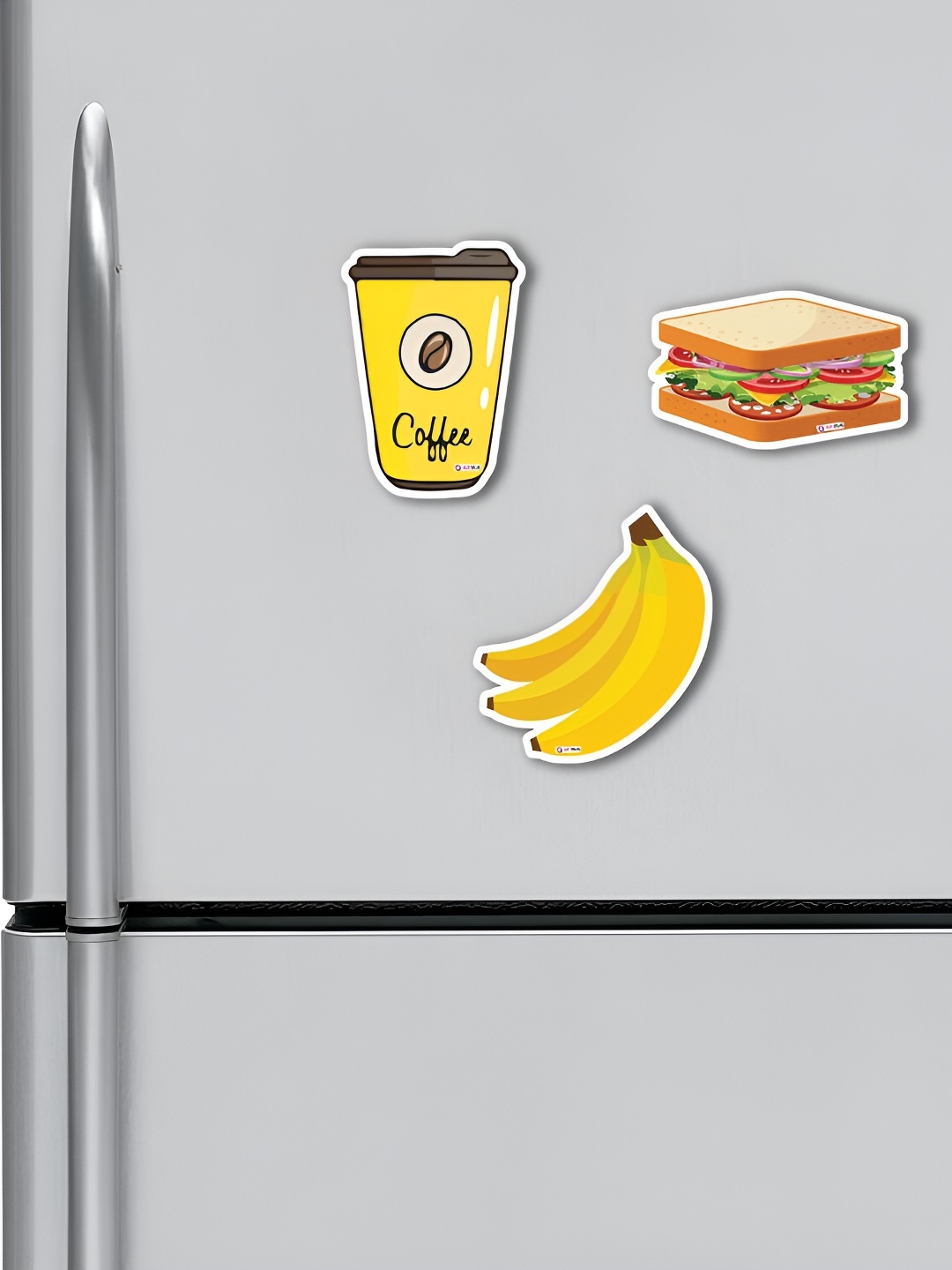 

ARTBUG Yellow & Brown 3 Pieces Printed Fridge Magnets