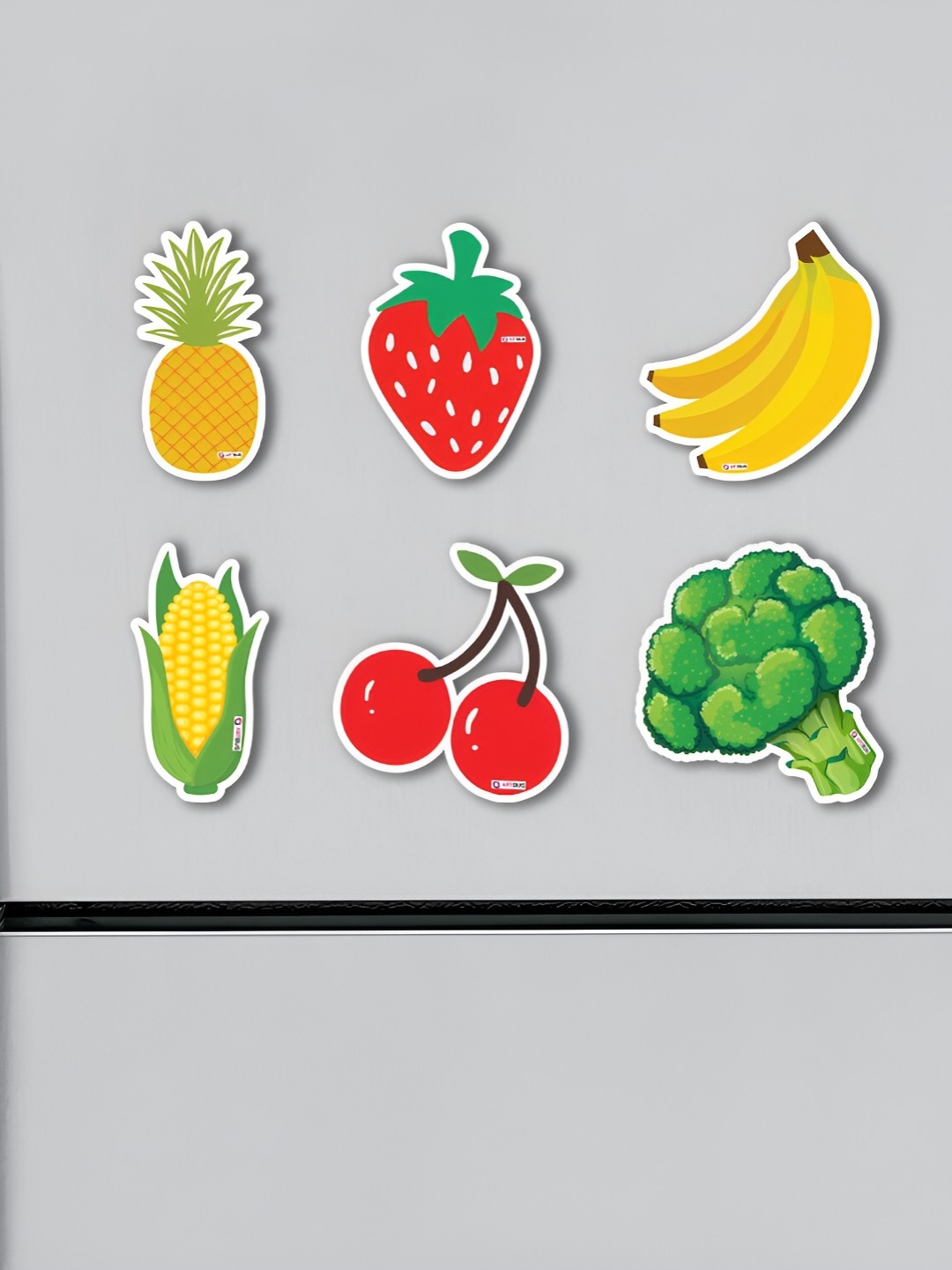 

ARTBUG Yellow & Red 6 Pieces Fruits Printed Fridge Magnets