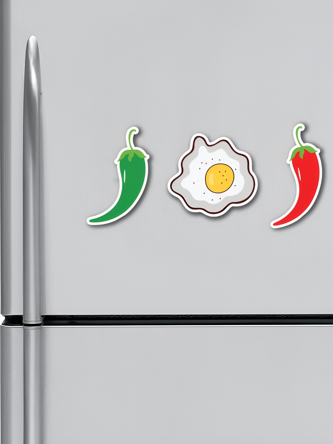 

ARTBUG White & Red 3 Pieces Patterned Fridge Magnets