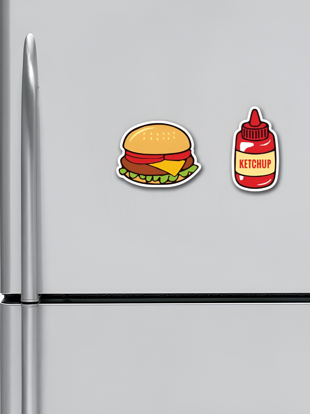 

ARTBUG Red & Yellow 2 Pieces Patterned Fridge Magnets