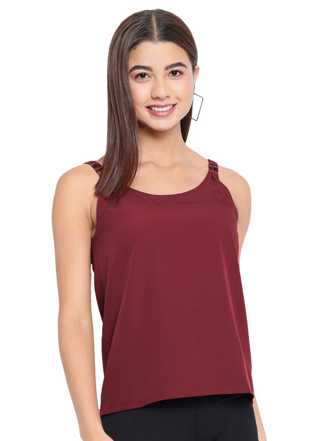 

BAESD Shoulder Straps Top, Maroon