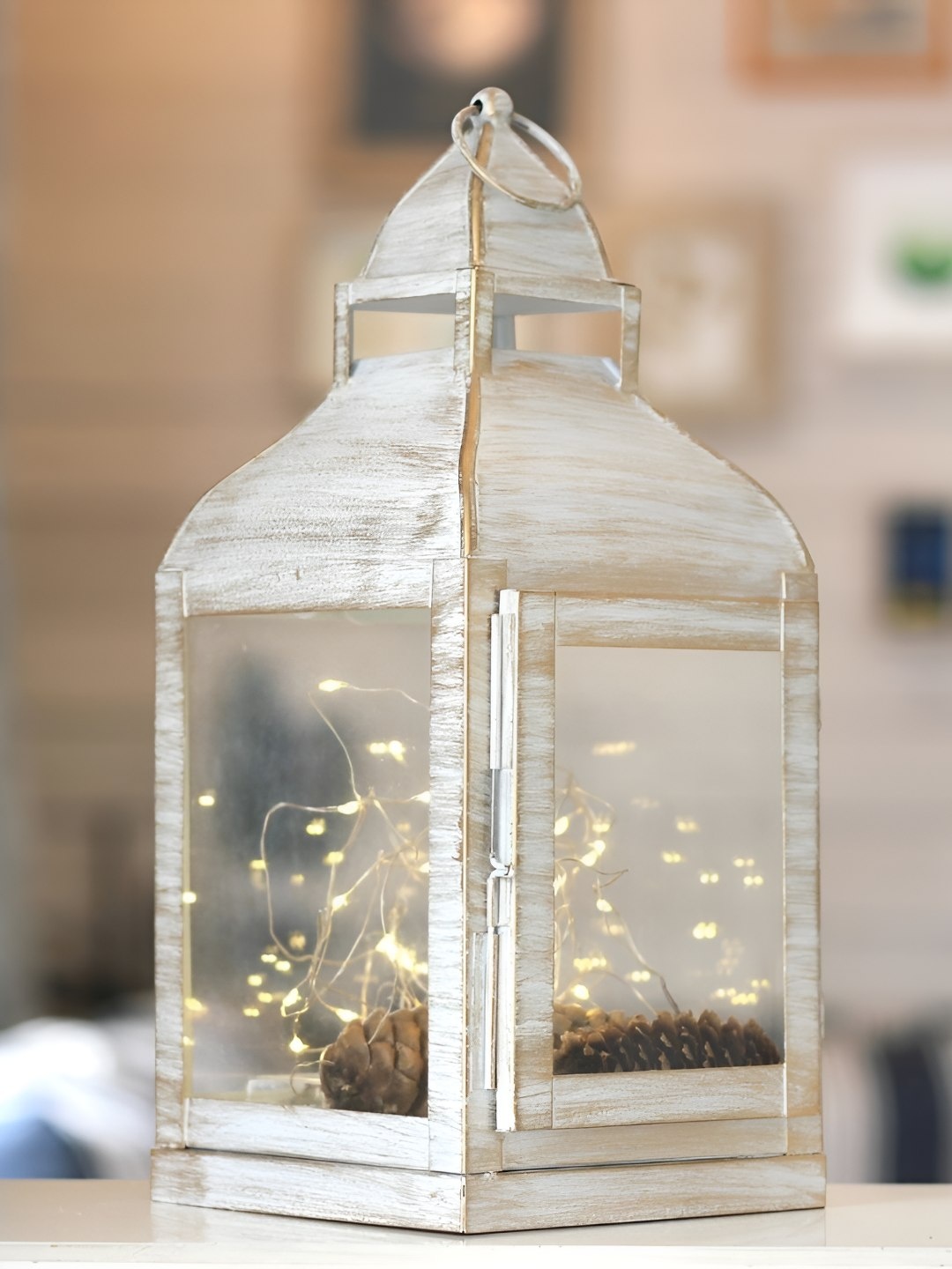 

BEHOMA Classic White Lantern Shaped Table Lamp
