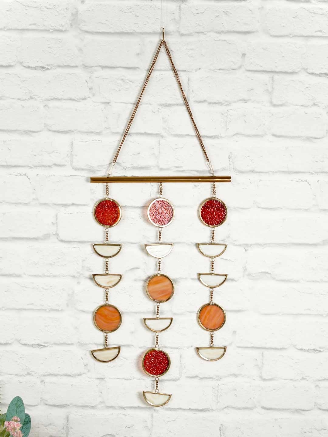 

BEHOMA Orange & White Wall Hanging