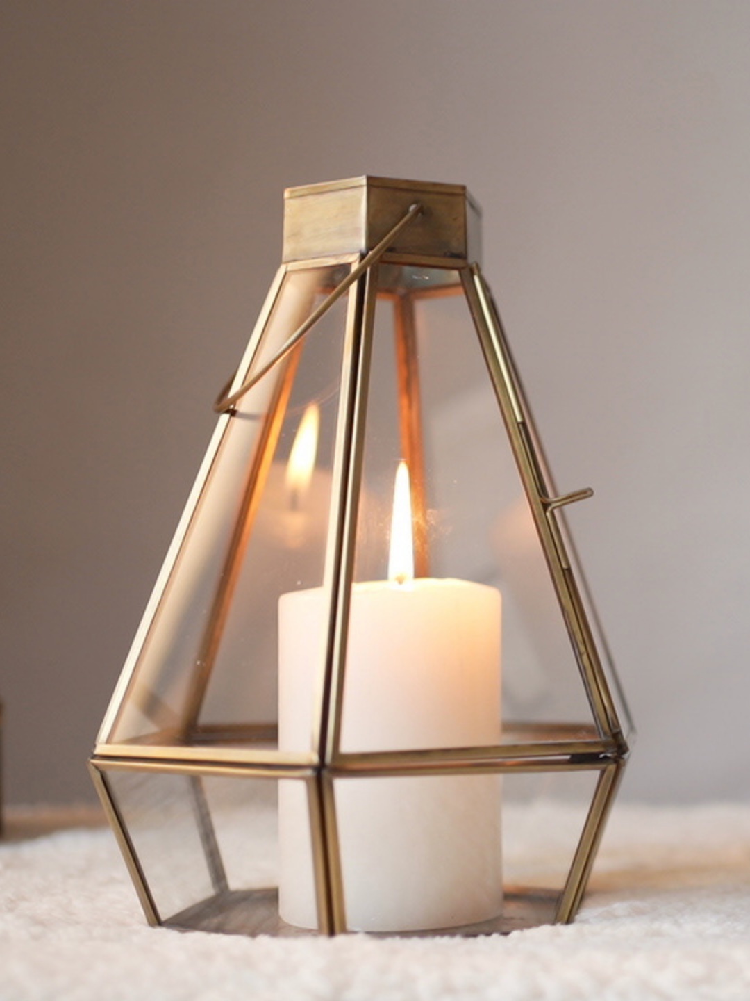 

BEHOMA Brass-Toned Candle Holder, Gold