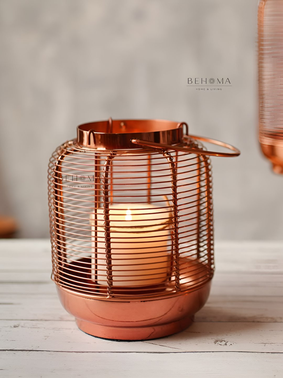 

BEHOMA Brown Vintage Hanging Miami Lantern