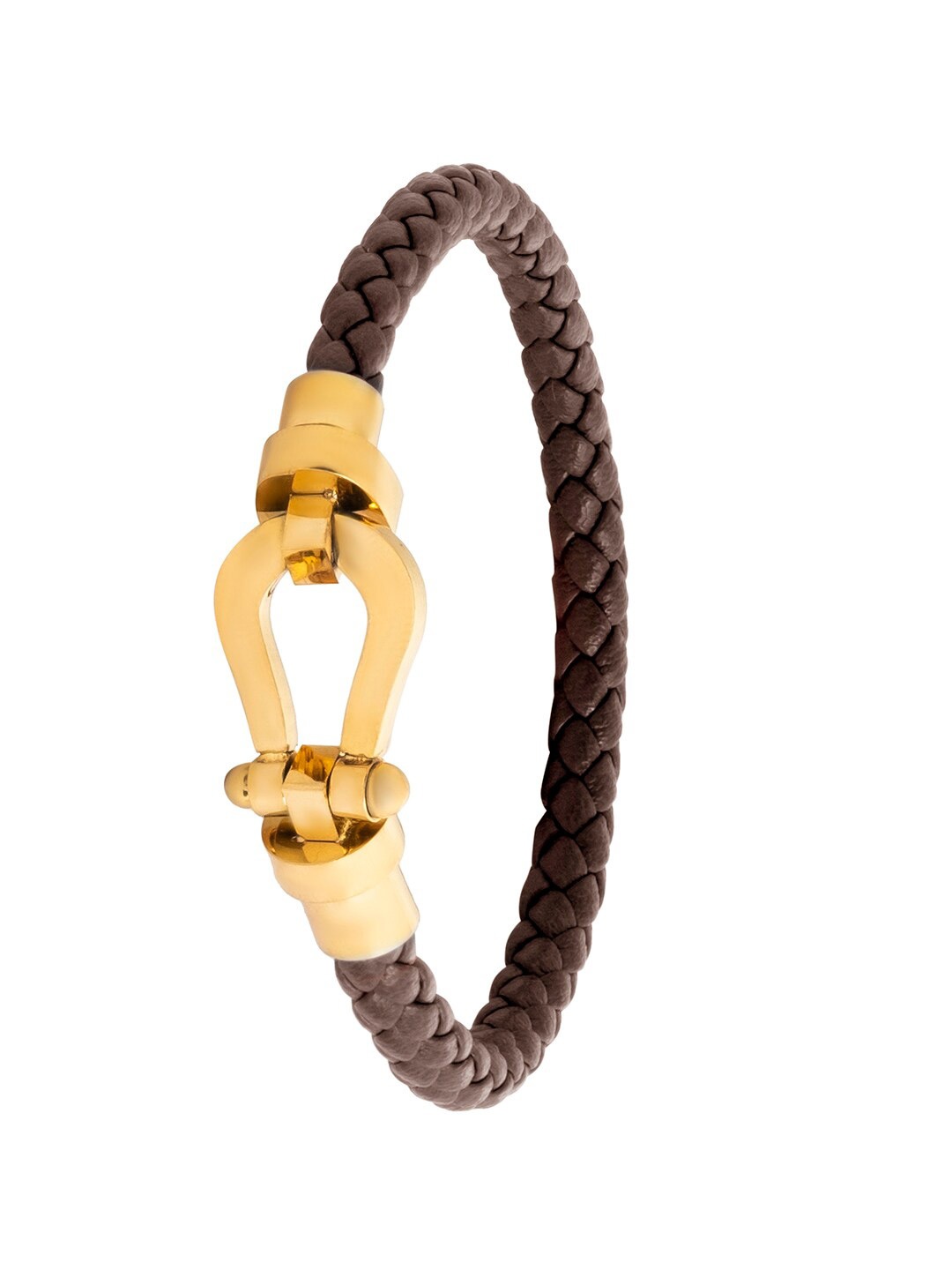 

bodha Gold-Plated Leather Wraparound Bracelet, Brown