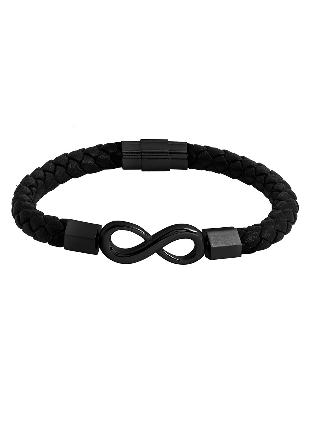 

bodha Leather Wraparound Bracelet, Black