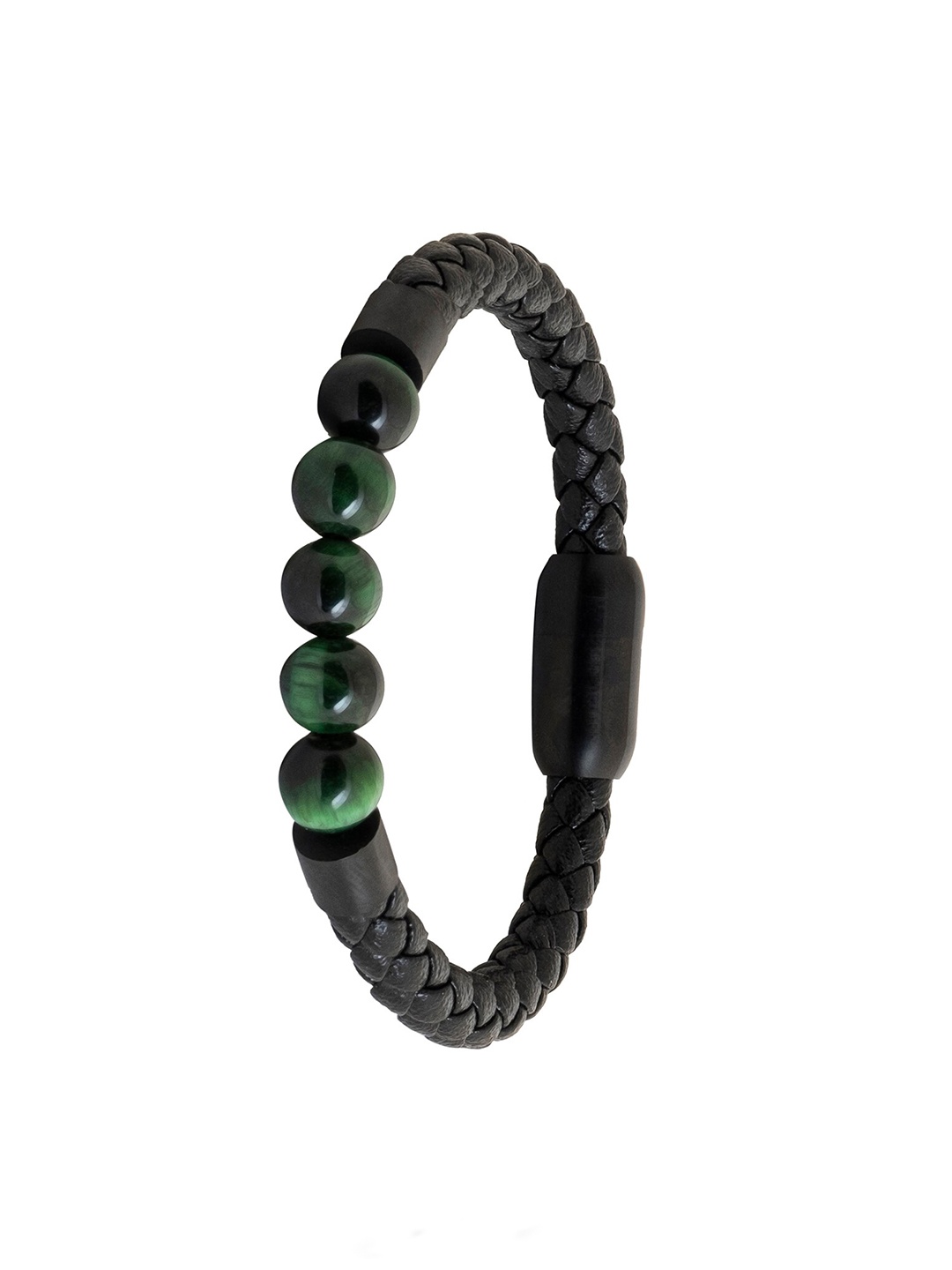 

bodha Men Leather Wraparound Bracelet, Green