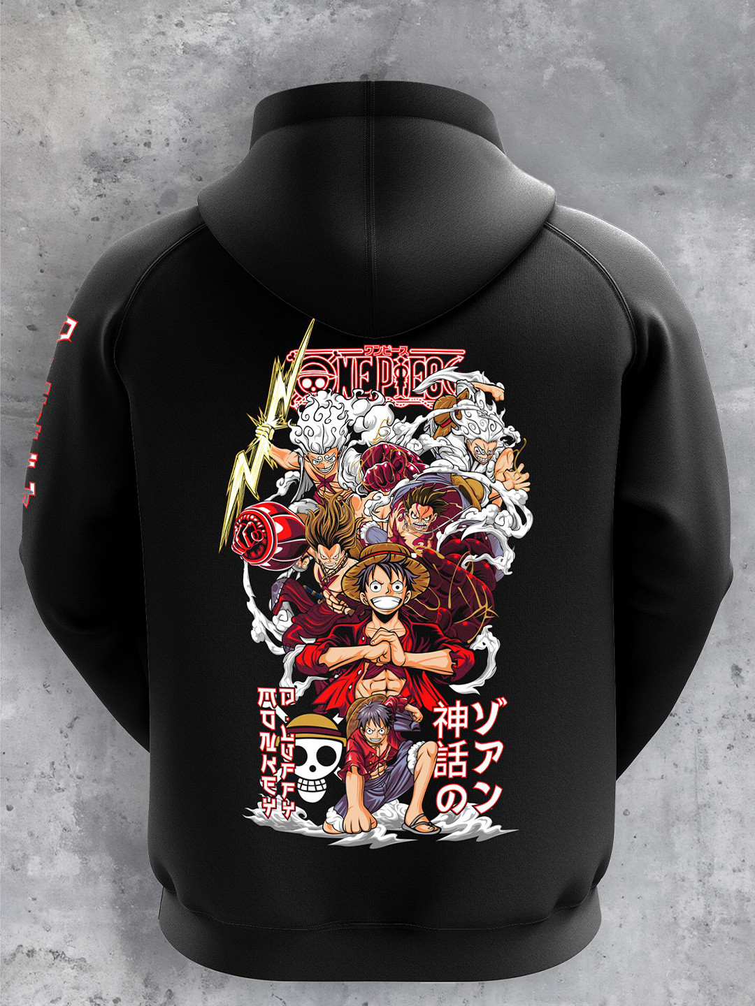 

fanideaz One Piece Printed Hooded Pullover, Black