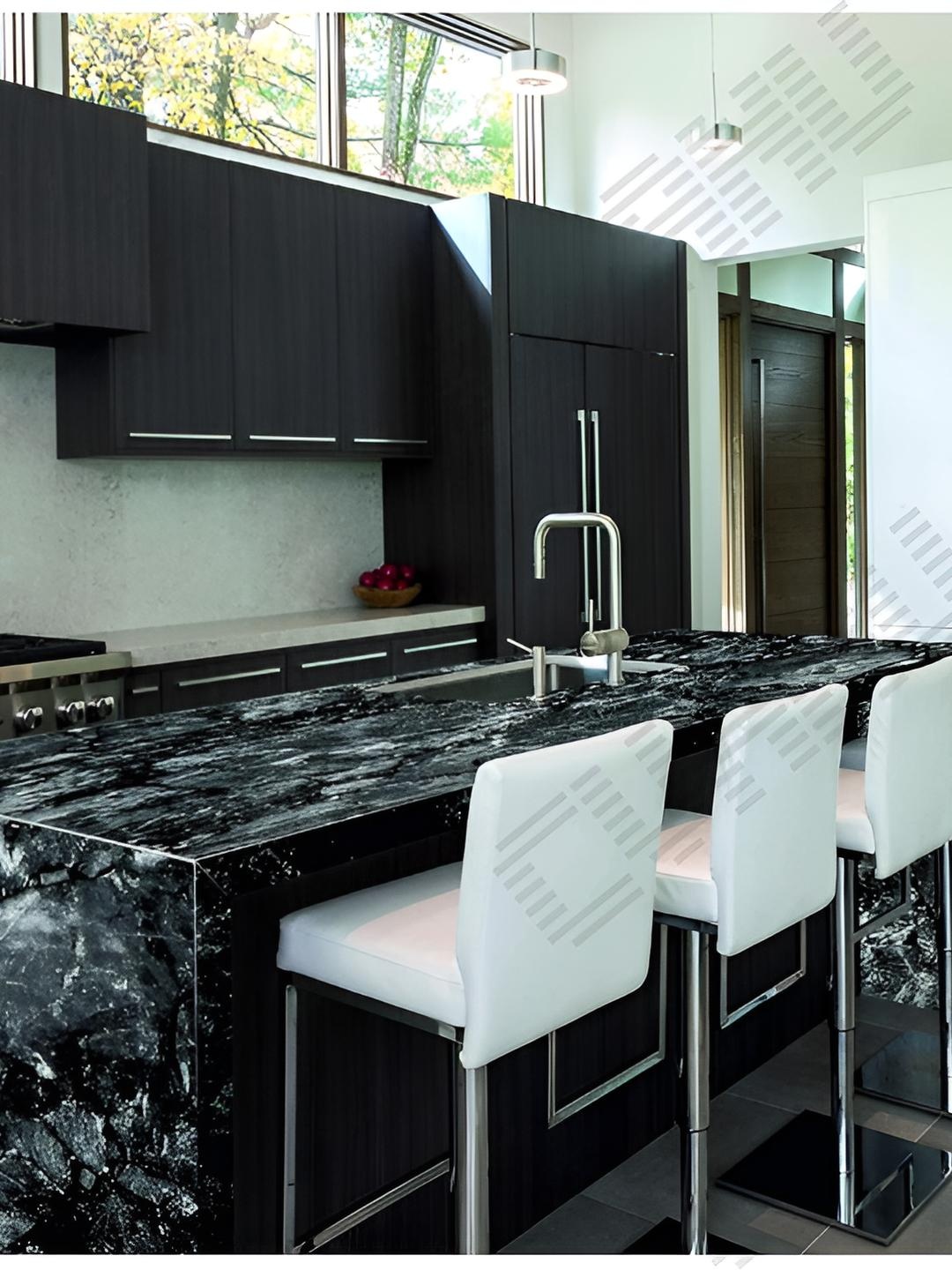 

CVANU Grey & Black Marble Self-Adhesive Vinyl Wallpaper