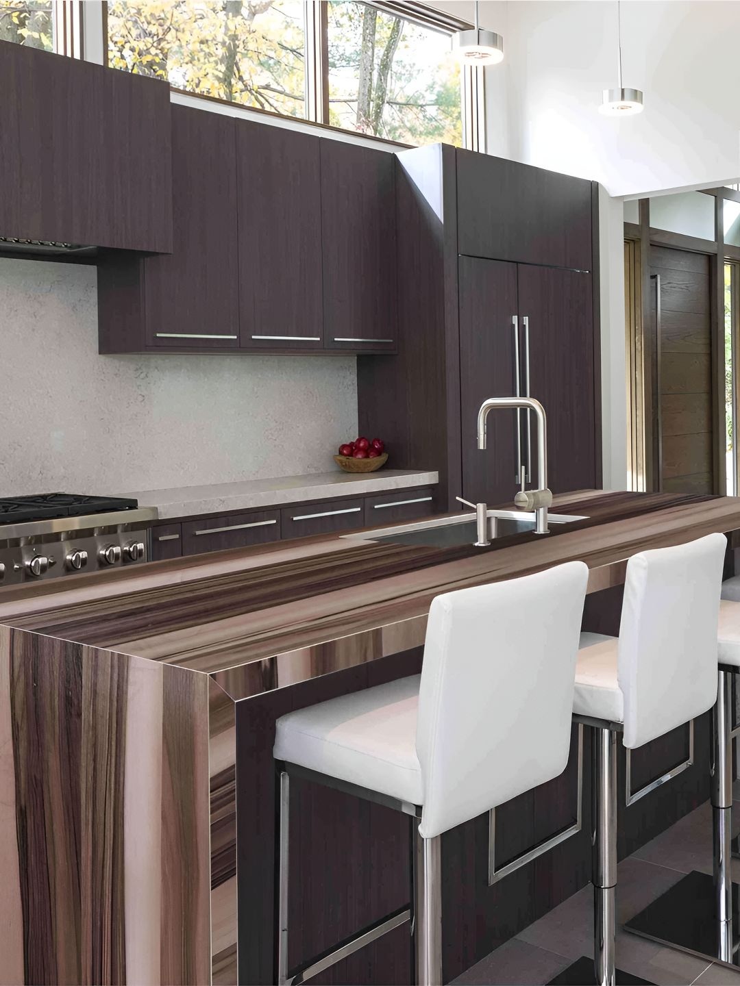 

CVANU Brown Marble Self Adhesive Marble Wallpaper