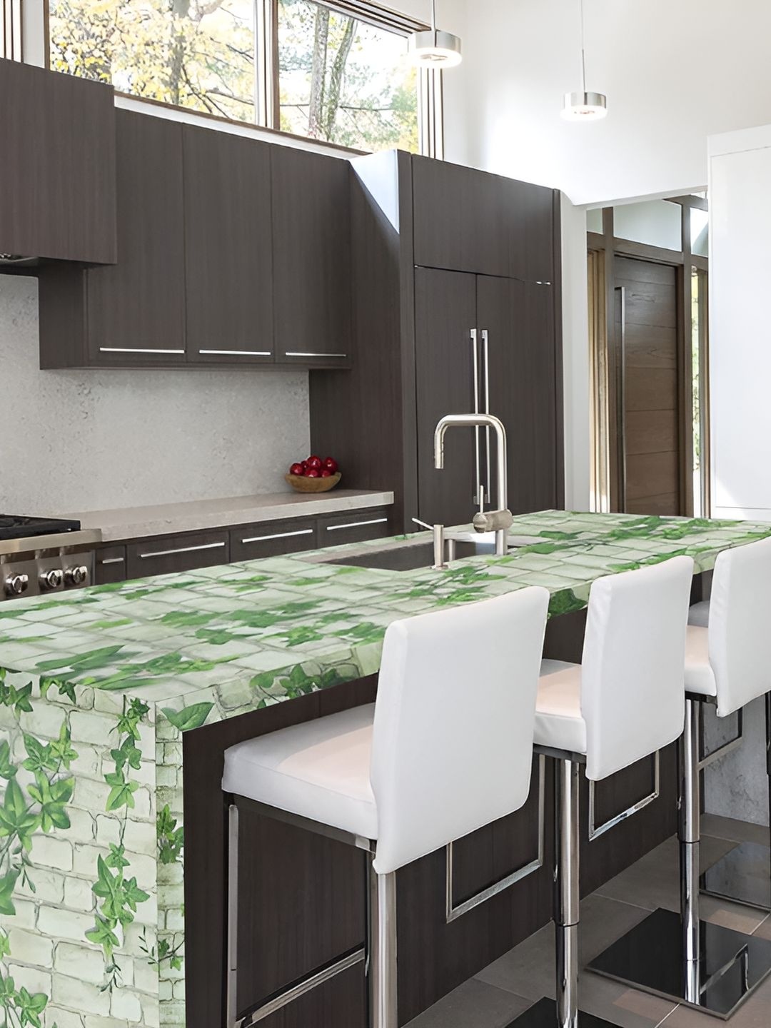 

CVANU Green & Grey Marble Self-Adhesive Marble Wallpaper