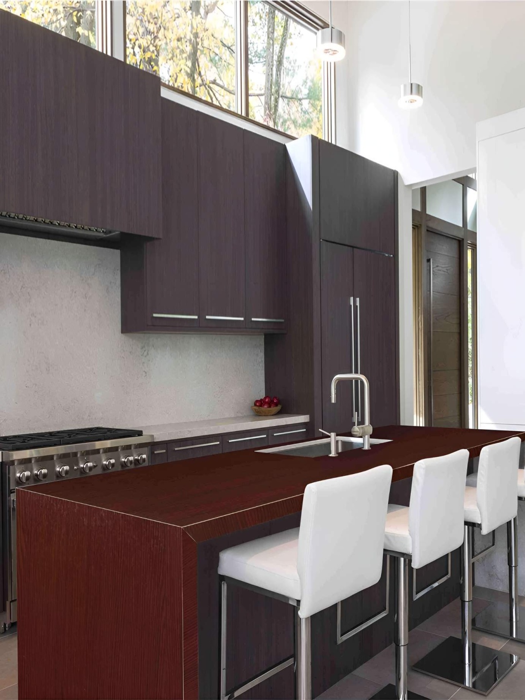 

CVANU Brown Self-Adhesive Marble Wallpaper