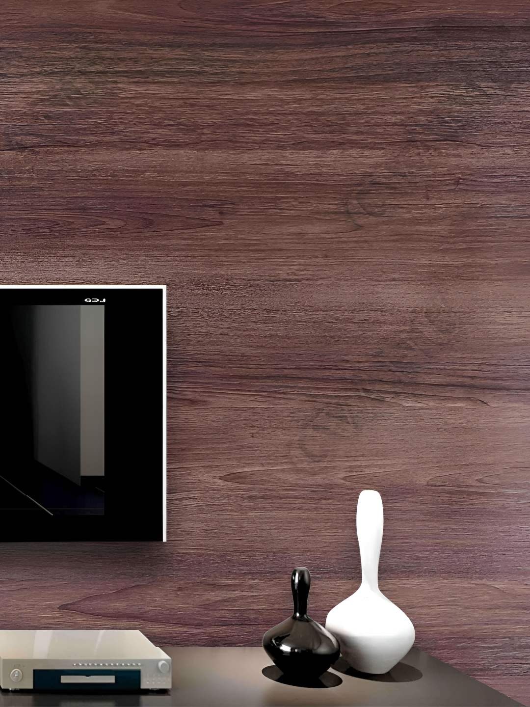 

CVANU Brown Wood Grain Pattern Self-Adhesive Vinyl Wallpaper