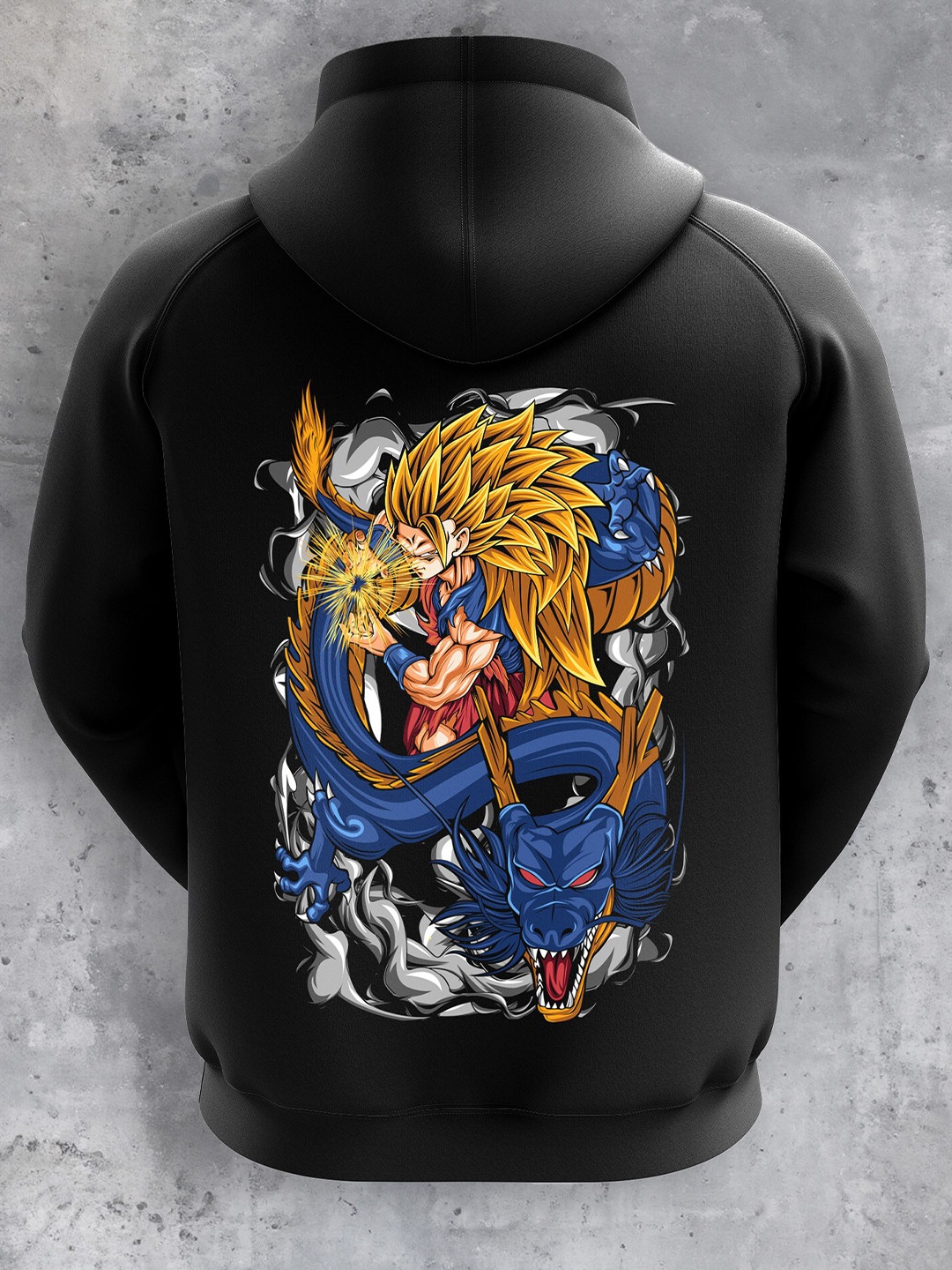 

fanideaz Dragon Ball Z Printed Hooded Pullover, Black