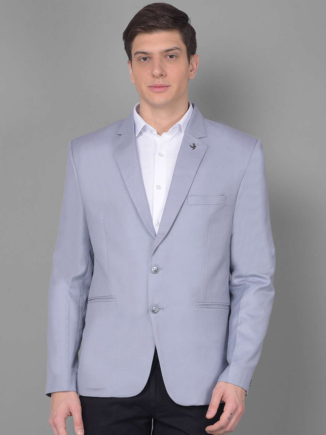 

Canary London Notched Lapel Collar Single-Breasted Slim Fit Blazers, Grey