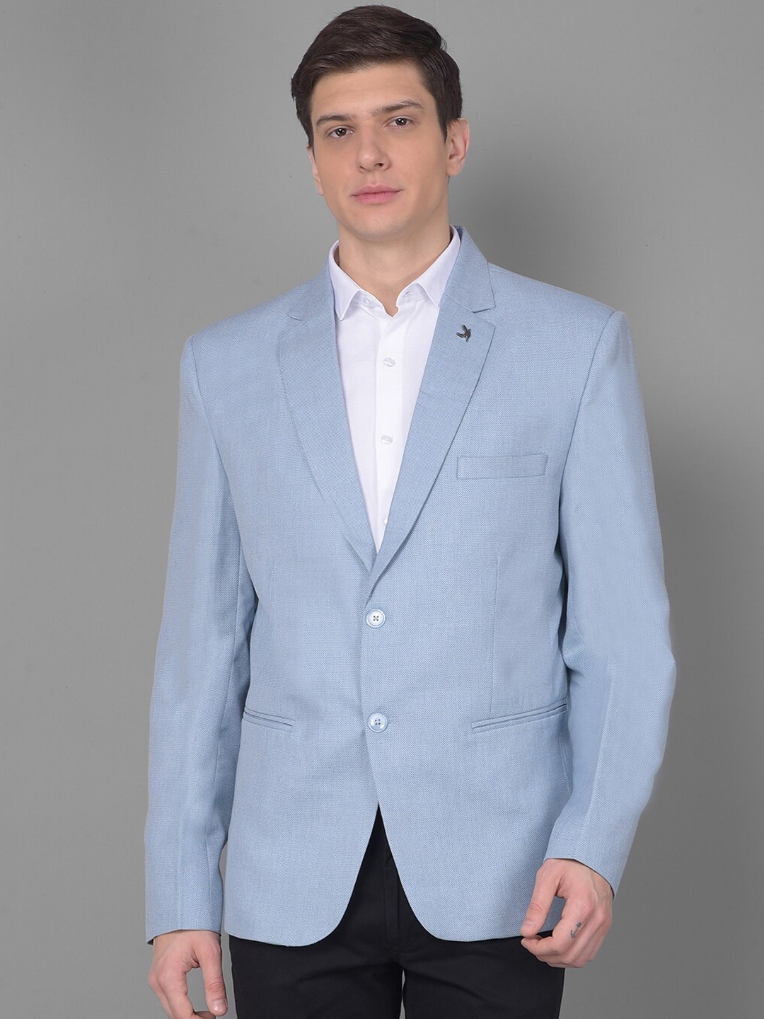 

Canary London Notched Lapel Collar Single-Breasted Slim Fit Blazers, Blue