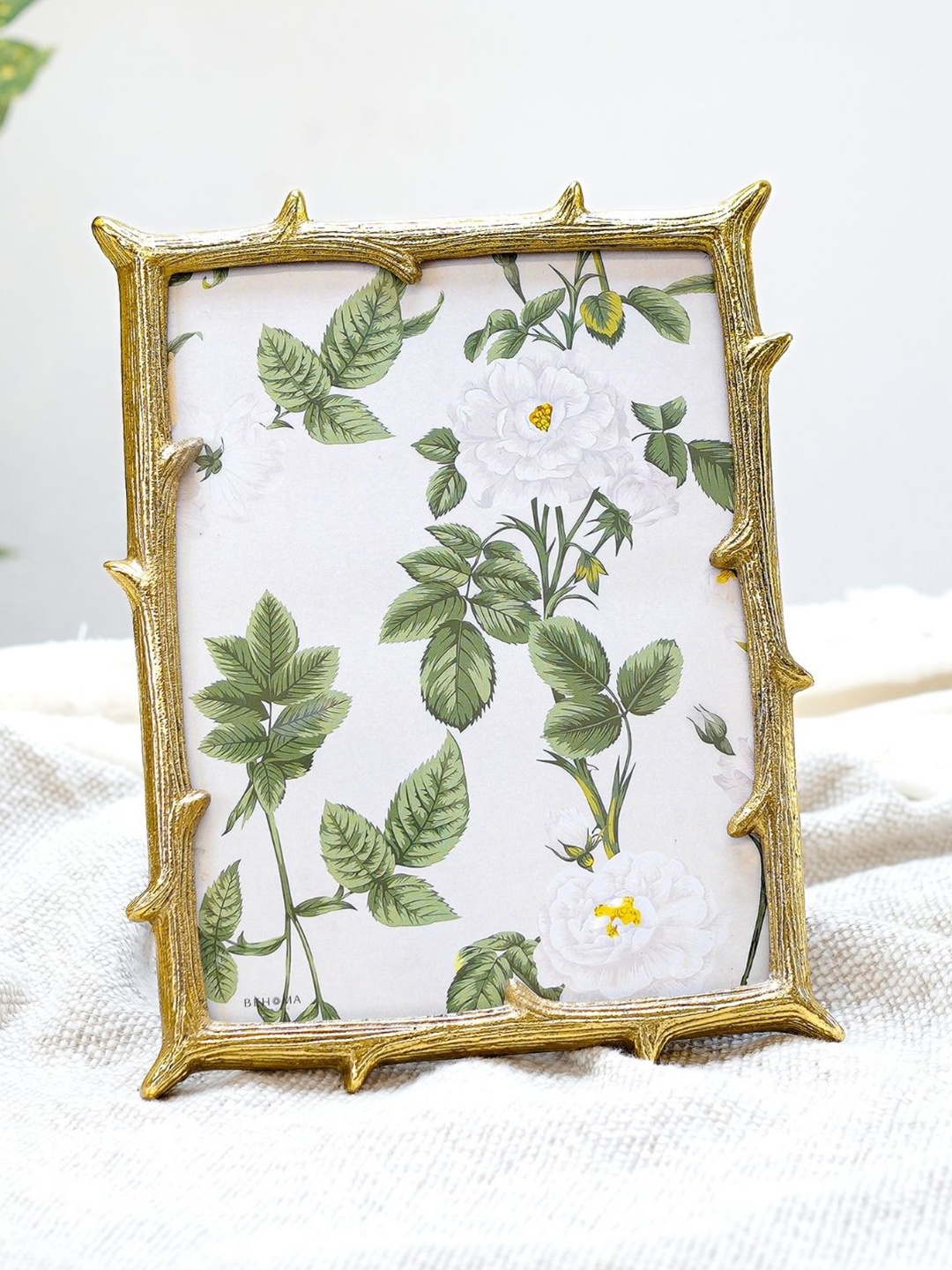 

BEHOMA Antique Golden Branch Shaped Table-Top 5x7 Photo Frame, Gold